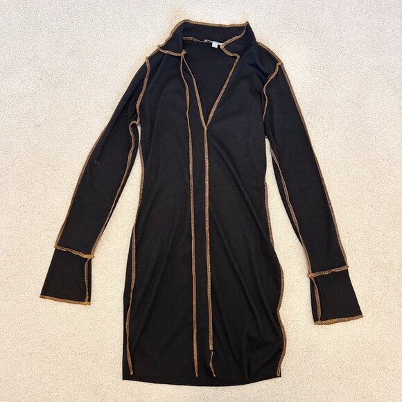 Ribbed Bodycon Long Sleeve Dress - Picture 1 of 3